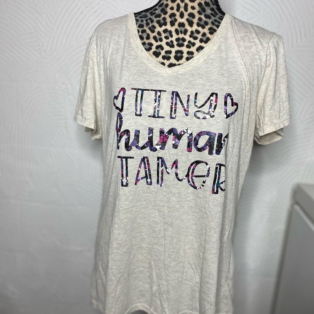 Jerzees Cream Graphic Short Sleeve Tee